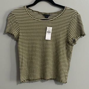 American Eagle Ribbed Cropped Baby Tee